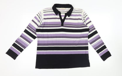 EWM Multicoloured Striped Polo Shirt L