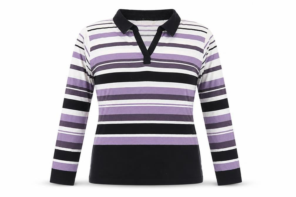 EWM Multicoloured Striped Polo Shirt L