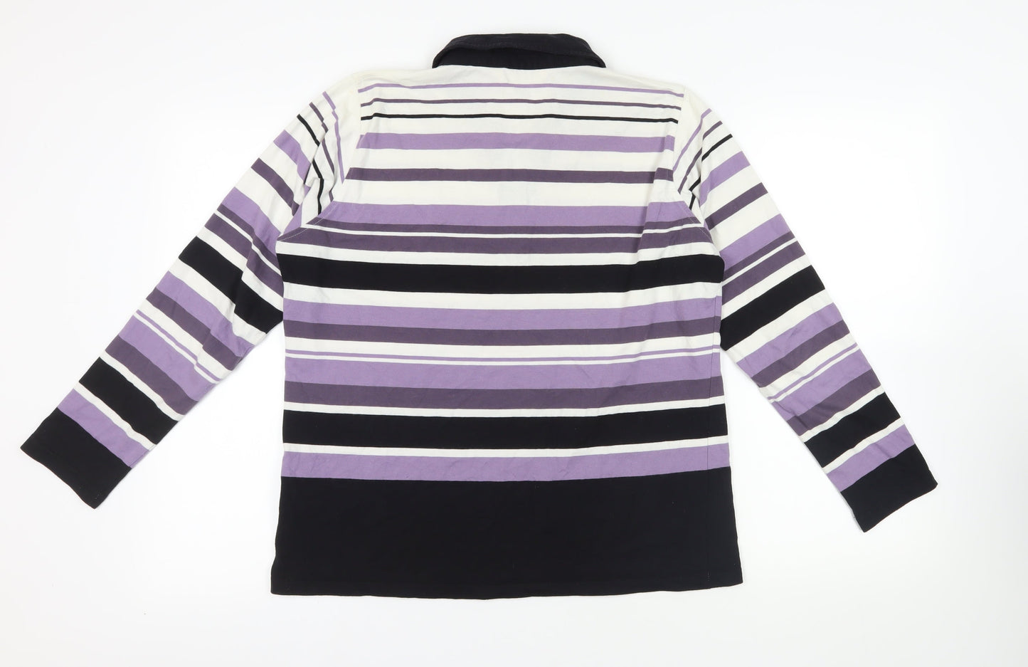 EWM Multicoloured Striped Polo Shirt L