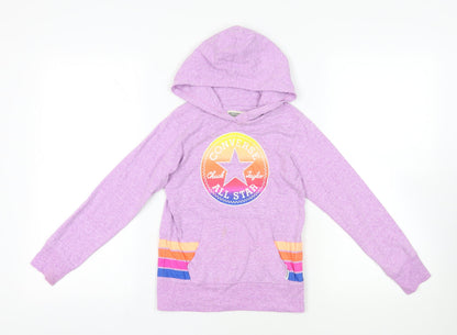 Converse Girls' Purple Logo Hoodie, 9-10 Years