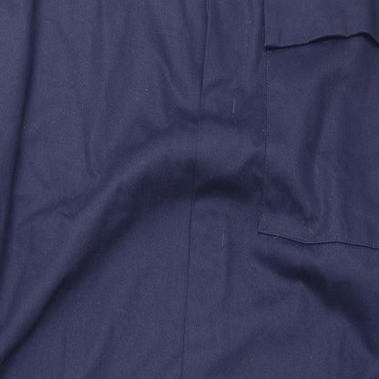 Flametex Mens Blue Cotton Carpenter Trousers Size XL L28 in Regular Snap - Full Length 64'' Coverall Workwear