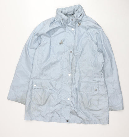 Womens UK Size 14 Finesse Blue Rain Coat