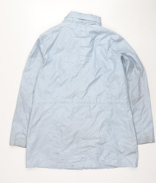 Womens UK Size 14 Finesse Blue Rain Coat