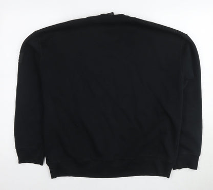 P.E Nation Womens Black Cotton Pullover Sweatshirt Size L Pullover - Logo