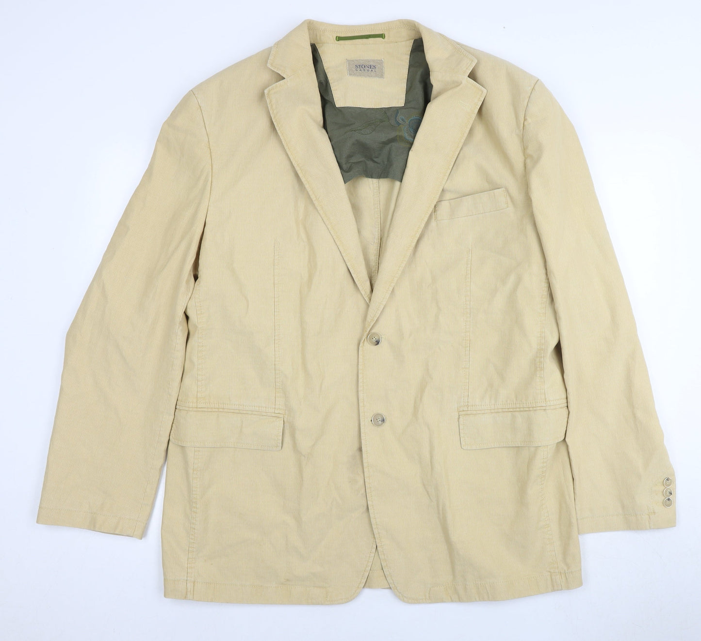Mens UK Size 44 STONES Regular Beige Suit Jacket