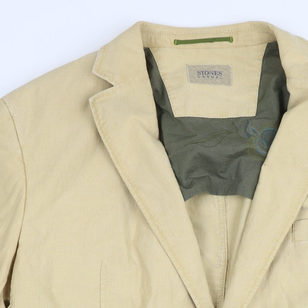 Mens UK Size 44 STONES Regular Beige Suit Jacket