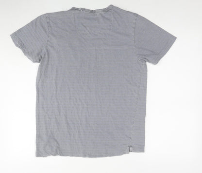 Thread & Cloth Mens Grey Cotton T-Shirt Size M Round Neck