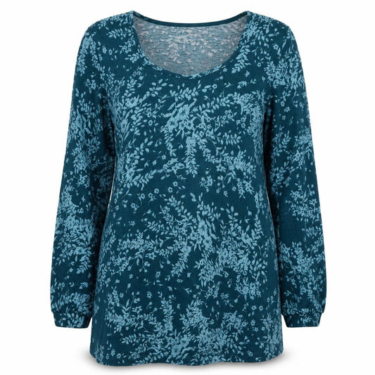Womens UK Size S Kim&Co Blue Tunic Jumper