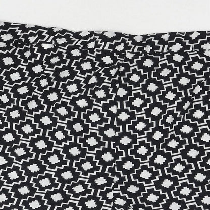 Autograph Womens Black Geometric Cupro Mom Shorts Size 22 L4 in Regular Drawstring