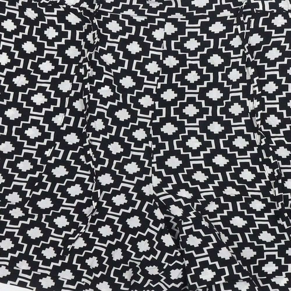 Autograph Womens Black Geometric Cupro Mom Shorts Size 22 L4 in Regular Drawstring