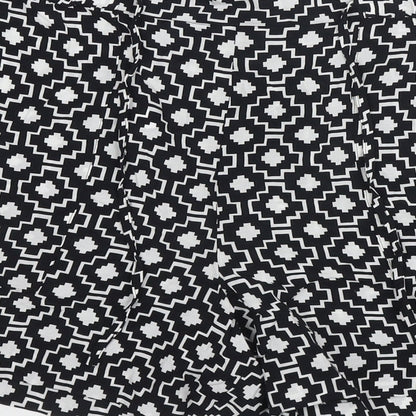 Autograph Womens Black Geometric Cupro Mom Shorts Size 22 L4 in Regular Drawstring