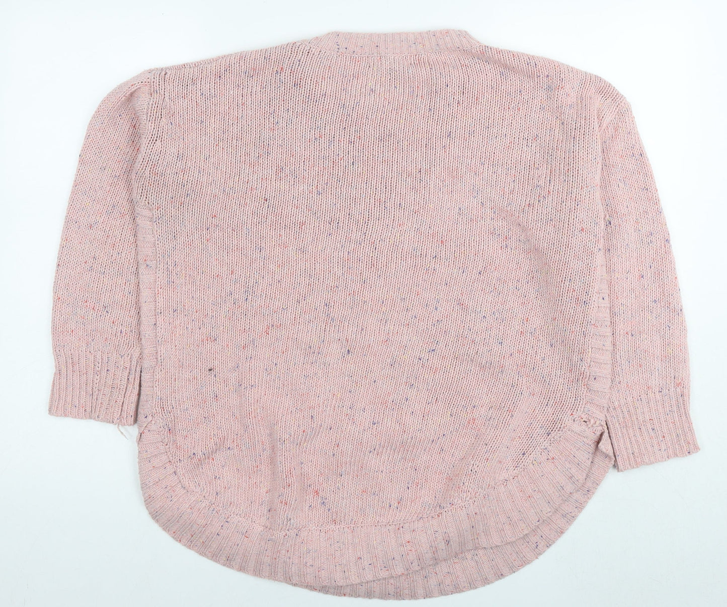 Izabel Womens Pink Round Neck Acrylic Pullover Jumper Size 12