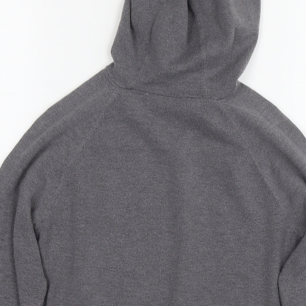 Very Girls Grey Polyester Pullover Hoodie Size 11-12 Years Pullover - Glitter Detail