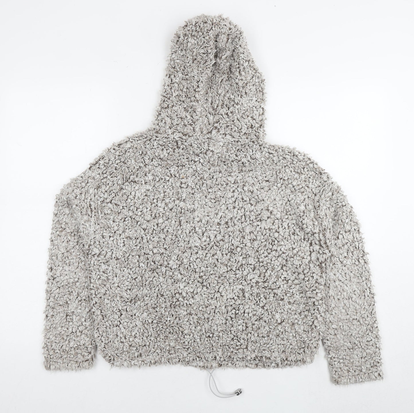 New Look Womens Grey Polyester Pullover Hoodie Size M Pullover