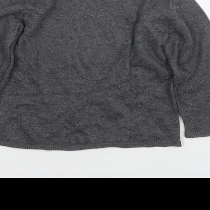 H&M Girls Grey Round Neck Polyamide Pullover Jumper Size 2 Years Pullover - Moon, Stars