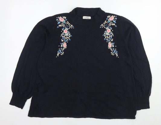 Womens UK Size 16 Monsoon Blue Pullover Jumper