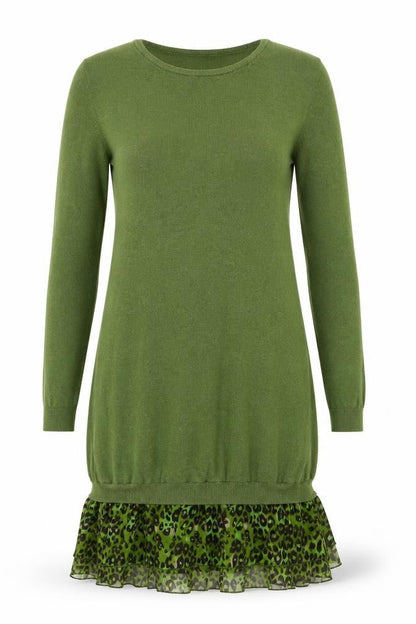 Womens UK Size 6 NEXT Green Tunic Jumper