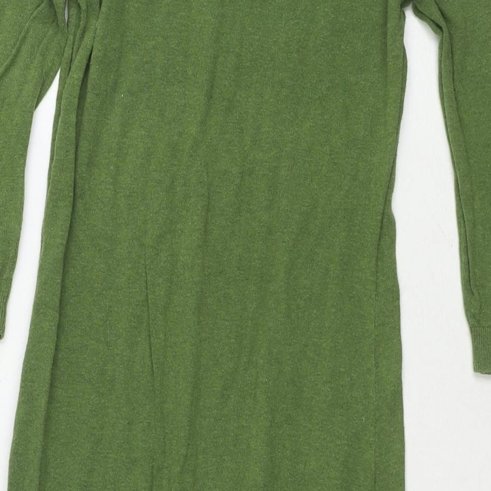 Womens UK Size 6 NEXT Green Tunic Jumper