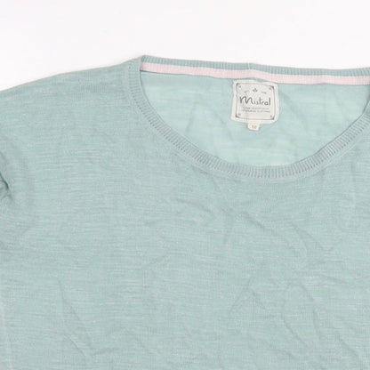Womens UK Size 10 Mistral Blue Basic T-Shirt