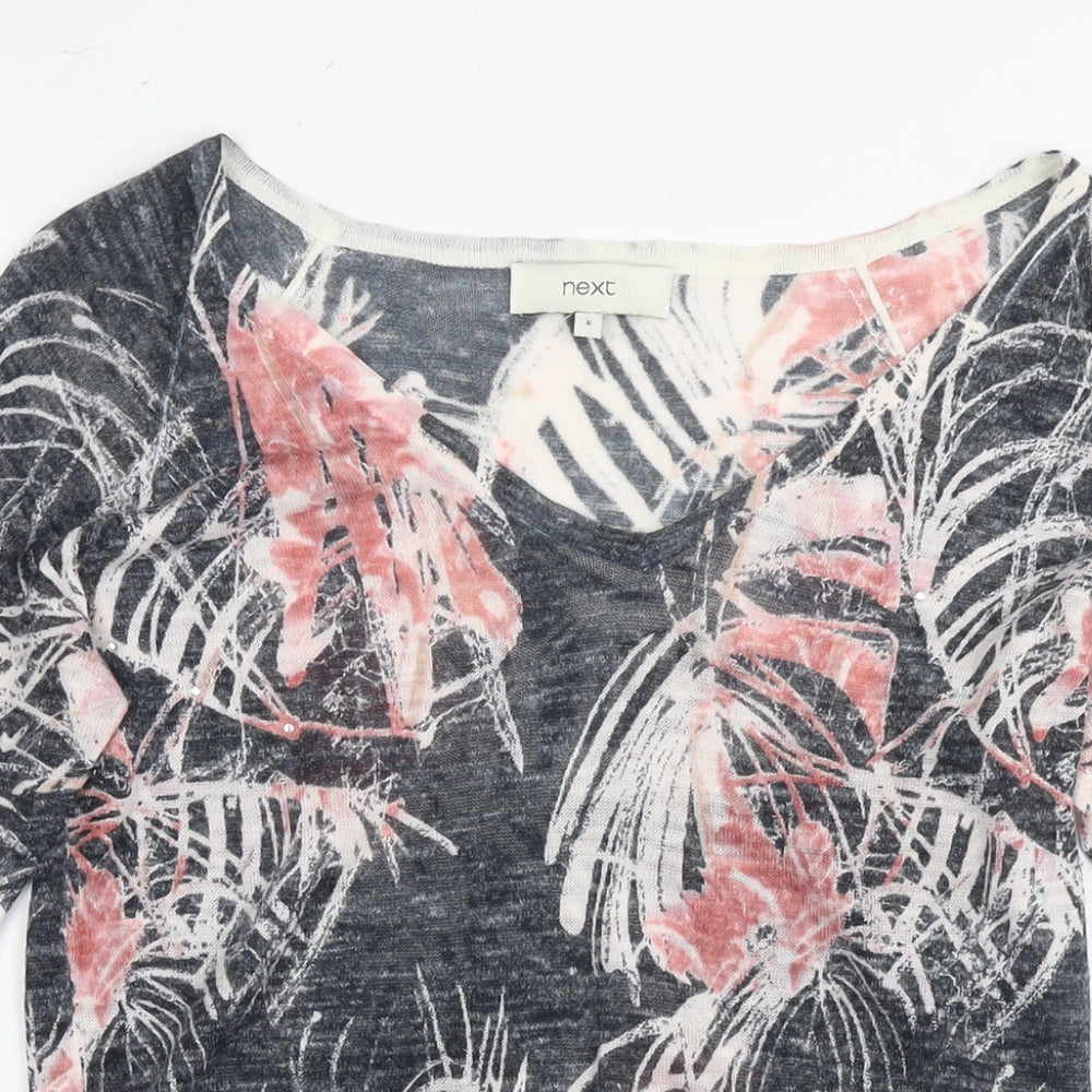 Womens UK Size 6 NEXT Grey Basic T-Shirt