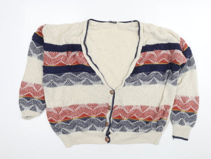 Womens UK Size S Sparkle & Fade Multicoloured Cardigan Jumper