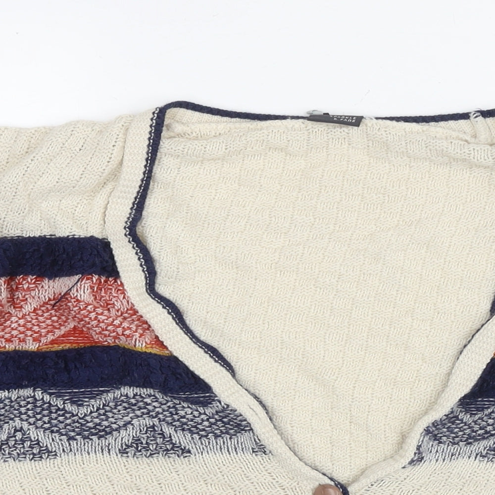 Womens UK Size S Sparkle & Fade Multicoloured Cardigan Jumper