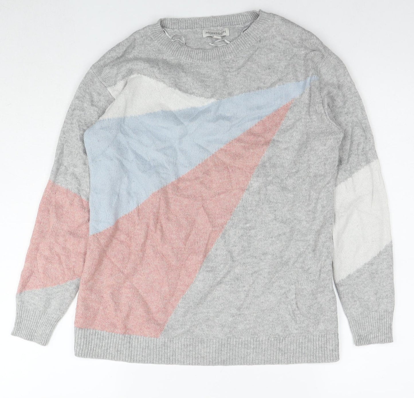 Womens UK Size S Monsoon Grey Pullover Jumper