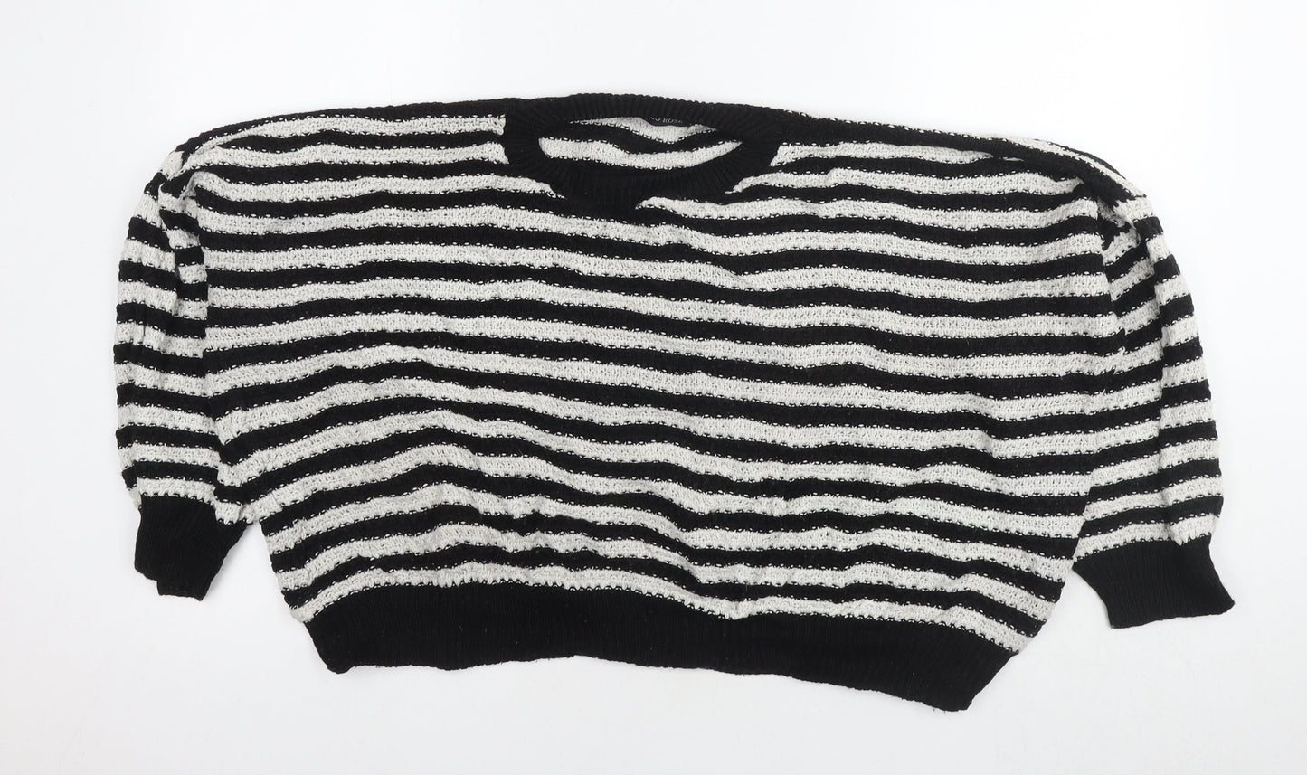 Womens UK Size M Cameo Rose Black Pullover Jumper