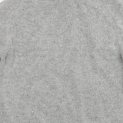 Burton Mens Grey Round Neck Acrylic Pullover Jumper Size S Long Sleeve