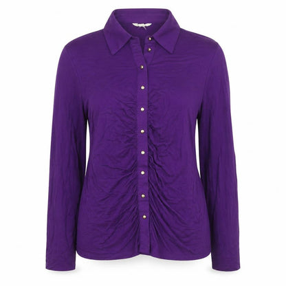 Womens UK Size M Monsoon Purple Basic Button-Up