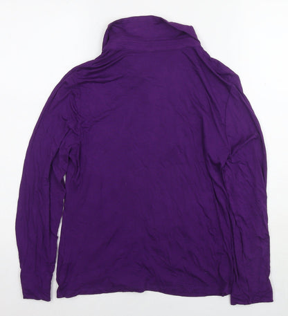 Womens UK Size M Monsoon Purple Basic Button-Up