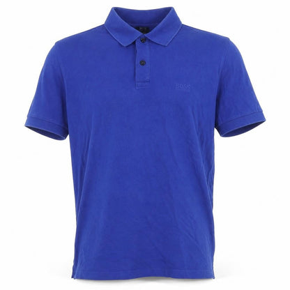 BOSS Mens Black Cotton Polo Size L Collared Pullover
