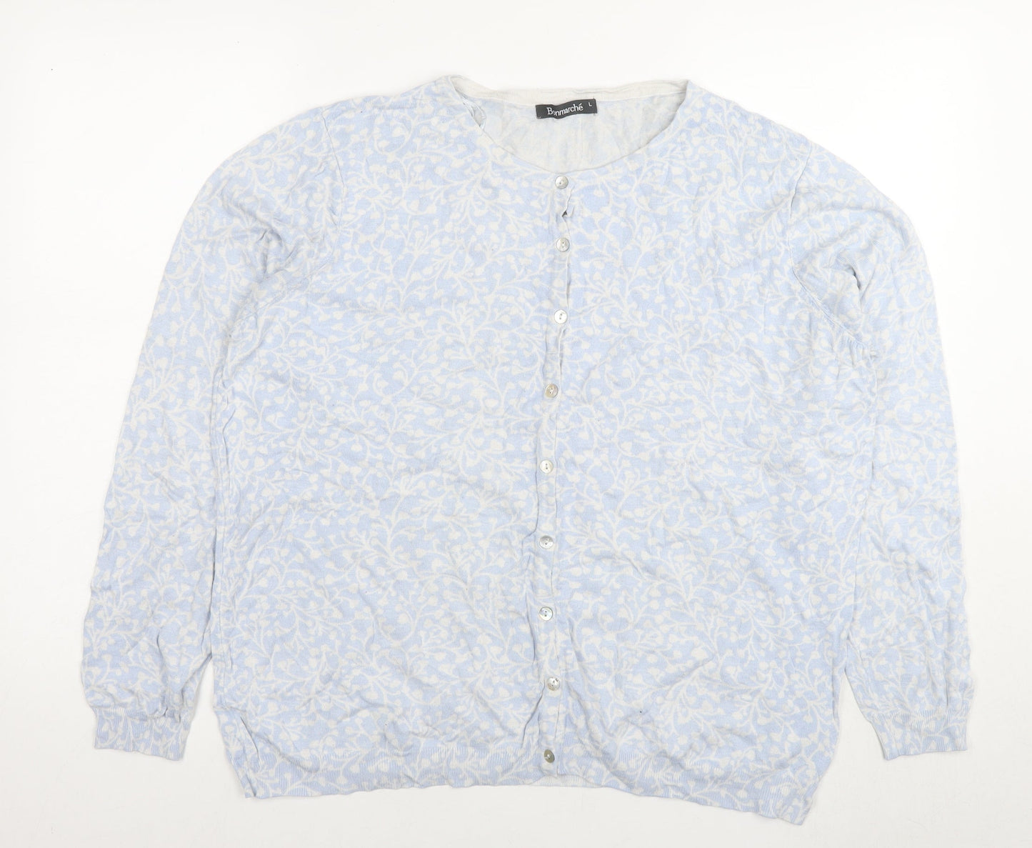 Womens UK Size L Bonmarché Blue Cardigan Jumper