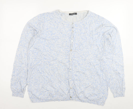 Womens UK Size L Bonmarché Blue Cardigan Jumper