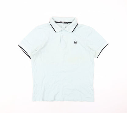 Markus Lupfer Boys Green Cotton Basic Polo Size S Collared Button