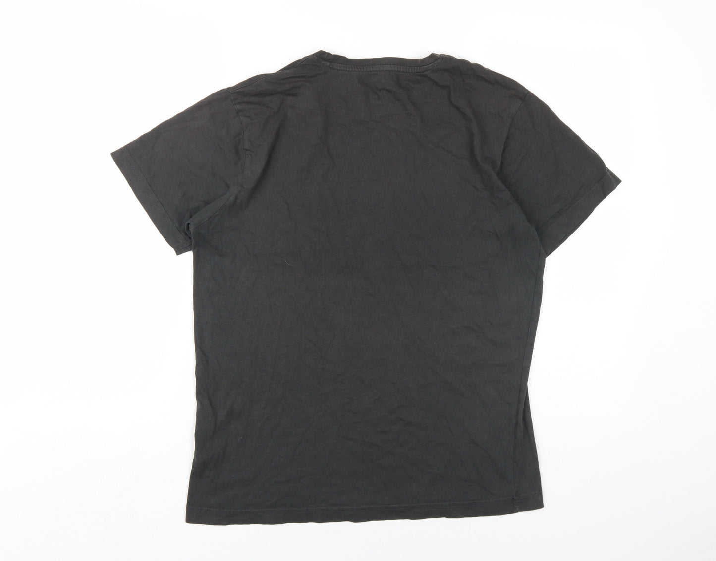 Nils Sundstrom Mens Grey Cotton T-Shirt Size M Round Neck