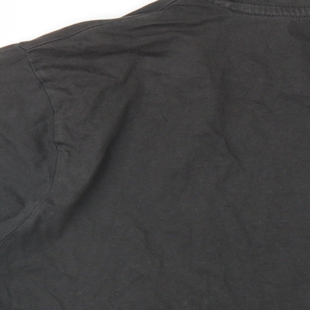 Nils Sundstrom Mens Grey Cotton T-Shirt Size M Round Neck