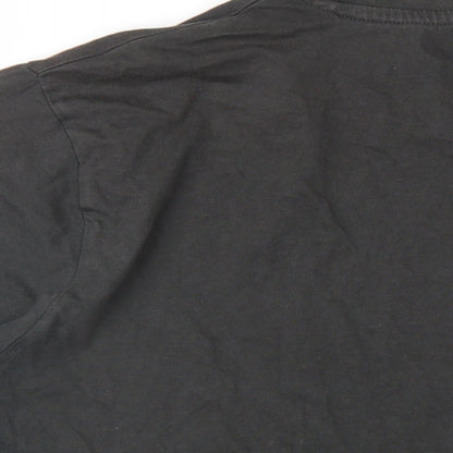 Nils Sundstrom Mens Grey Cotton T-Shirt Size M Round Neck