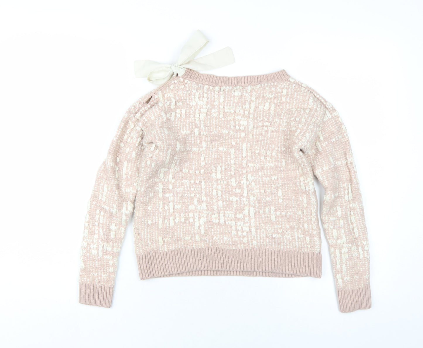 RW&CO. Womens Pink Round Neck Acrylic Pullover Jumper Size M