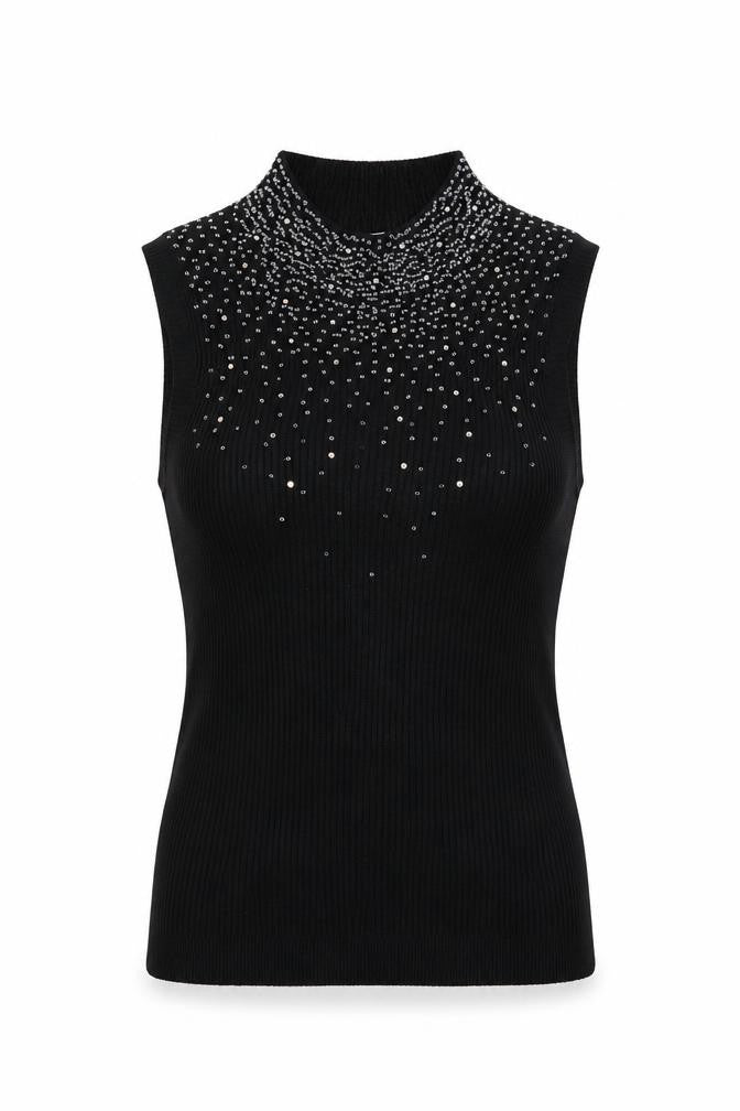 Womens UK Size XS Planet Black Basic Tank