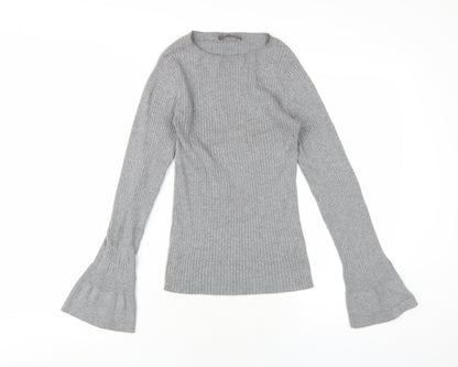Womens UK Size XS Oasis Grey Basic T-Shirt