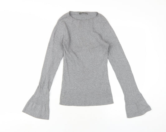 Womens UK Size XS Oasis Grey Basic T-Shirt