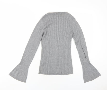 Womens UK Size XS Oasis Grey Basic T-Shirt