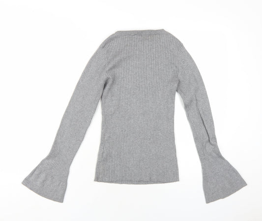 Womens UK Size XS Oasis Grey Basic T-Shirt