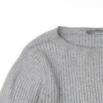 Womens UK Size XS Oasis Grey Basic T-Shirt