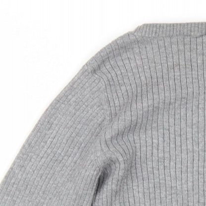 Womens UK Size XS Oasis Grey Basic T-Shirt