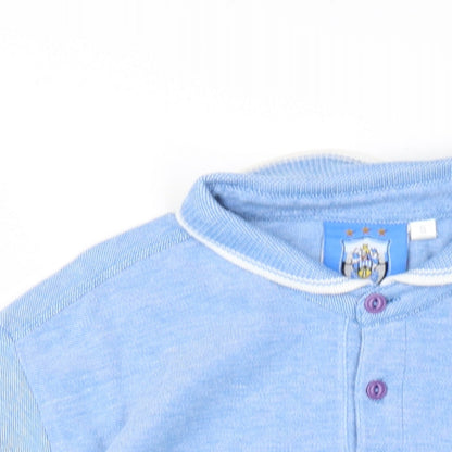 Huddersfield Town FC Mens Blue Cotton Polo Size S Collared Button