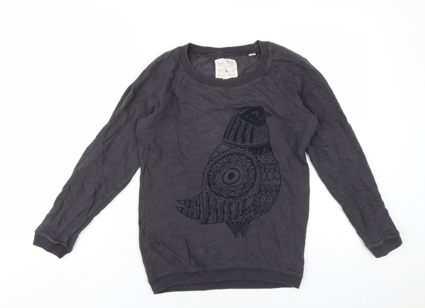 Womens UK Size 10 Jack Wills Grey Pullover Sweatshirt
