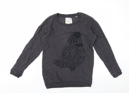 Womens UK Size 10 Jack Wills Grey Pullover Sweatshirt