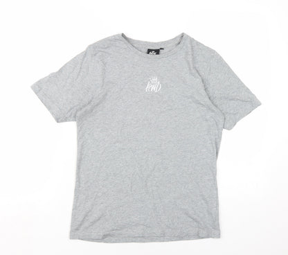 Kings Will Dream Boys Grey Cotton Basic T-Shirt Size 14-15 Years Round Neck Pullover